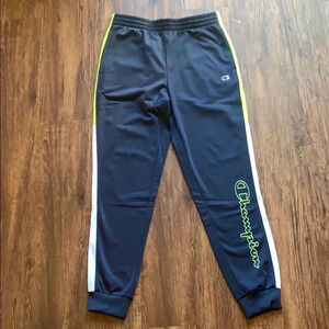 Champion Youth Script Logo Joggers Navy Blue
